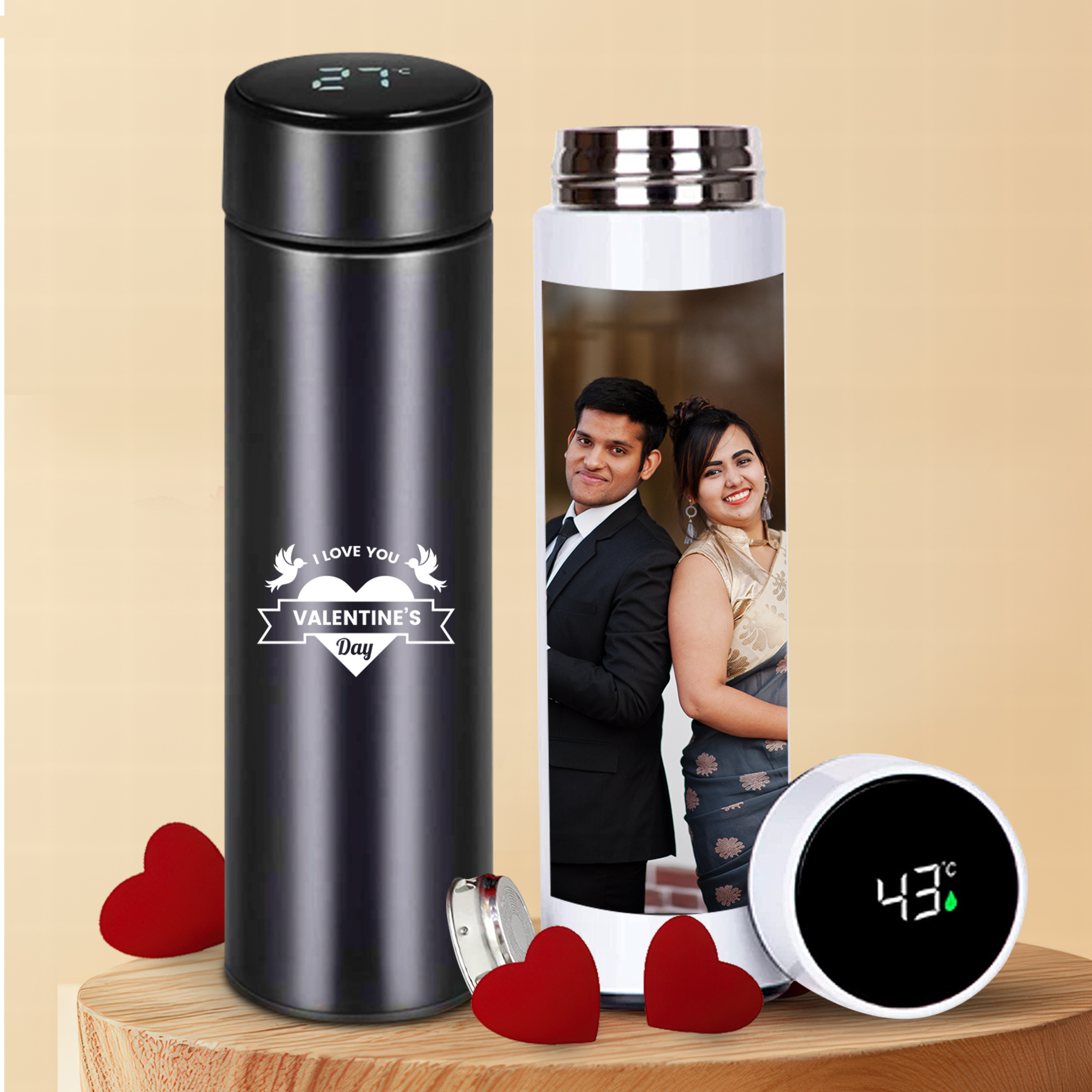 Custom Printed Temperature display Water Bottles