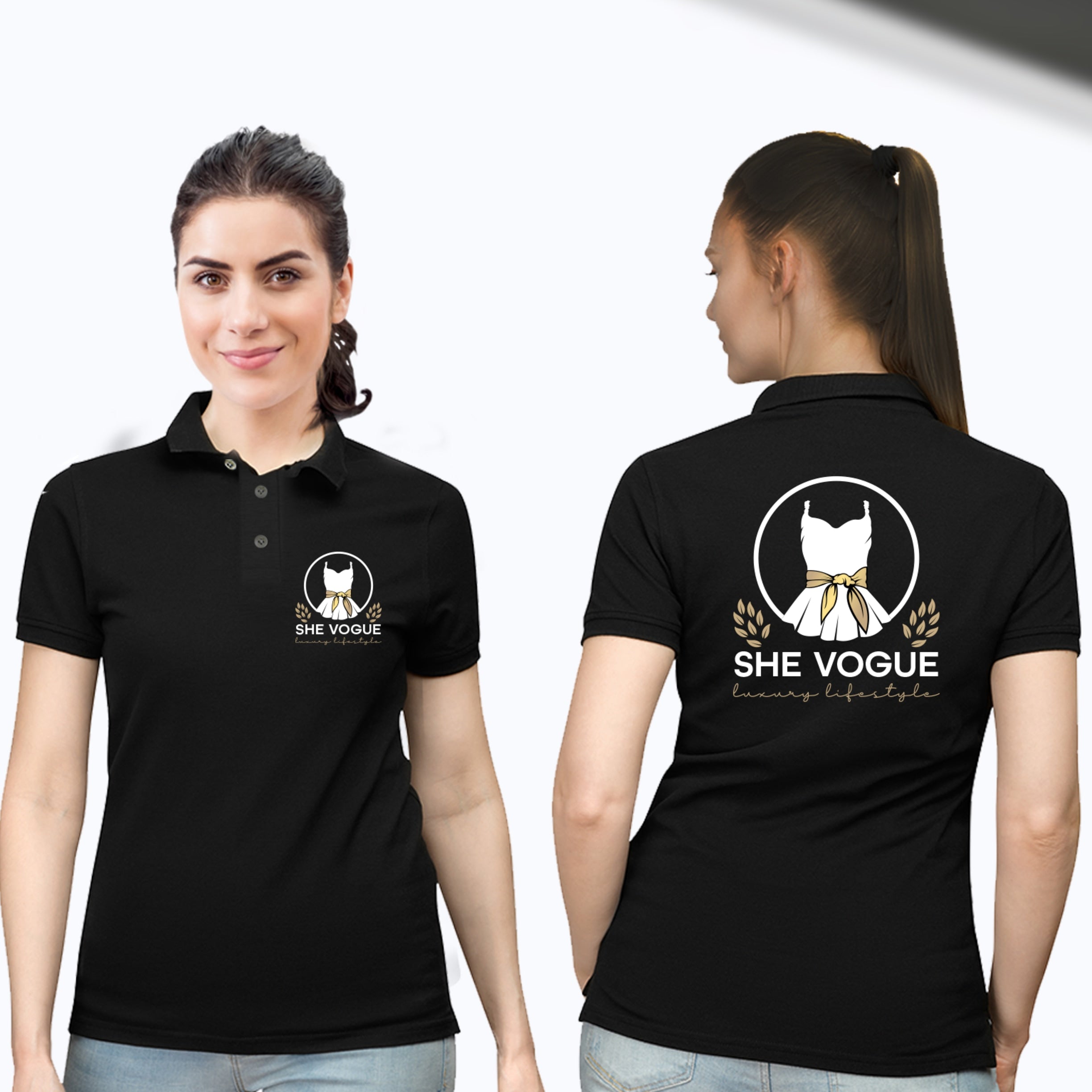 Women's Embroidered Plolo Cotton T-Shirts